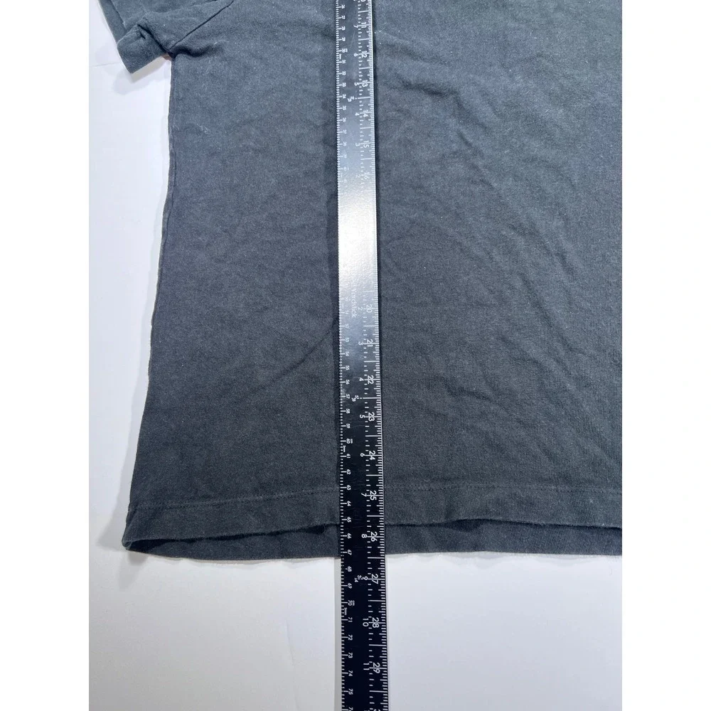True Religion T-Shirt Mens Large Black Graphic Buddha Horseshoe Logo Tee